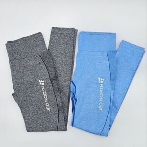 Jed North Workout Leggings Bundle (2) Blue & Grey Size Small